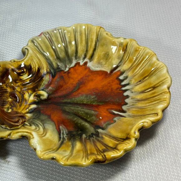 Marcia of California USA, MCM Ceramic Divided Serving Dish With Handle 1960's - Picture 6 of 10